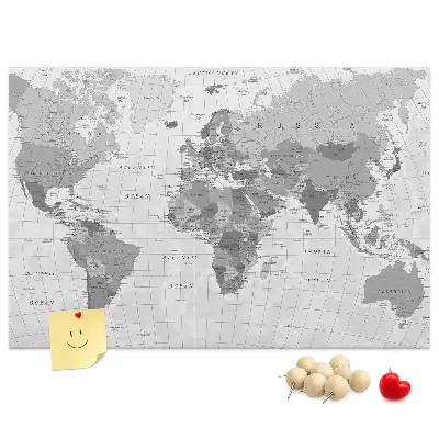 Nástěnka do dětského pokoje Politická mapa světa