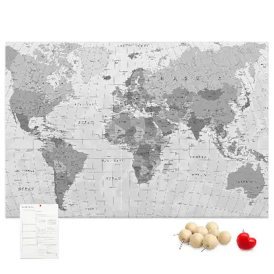 Nástěnka do dětského pokoje Školní politická mapa světa