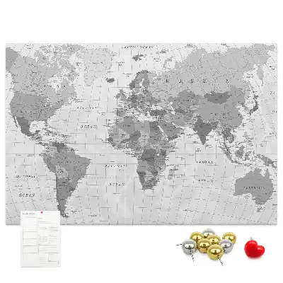 Nástěnka do dětského pokoje Školní politická mapa světa