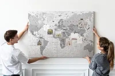 Nástěnka do dětského pokoje Politická mapa světa