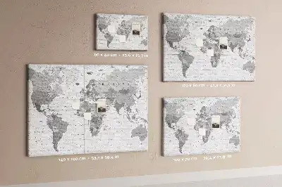Nástěnka do dětského pokoje Politická mapa světa