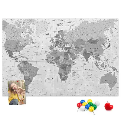 Nástěnka do dětského pokoje Politická mapa světa