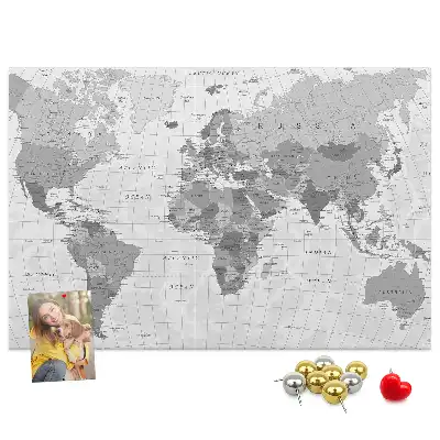 Nástěnka do dětského pokoje Politická mapa světa