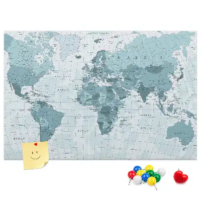 Nástěnka korková Politická mapa světa