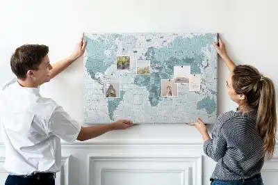 Nástěnka korková Politická mapa světa