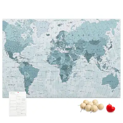 Nástěnka korková Politická mapa světa