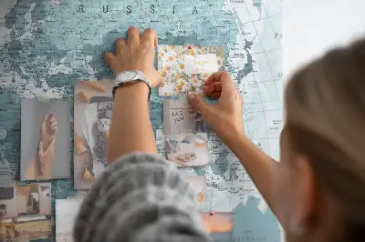 Nástěnka korková Politická mapa světa