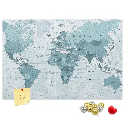 Nástěnka korková Politická mapa světa