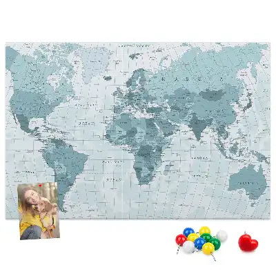 Nástěnka korková Politická mapa světa