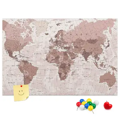 Korková tabule Politická mapa světa
