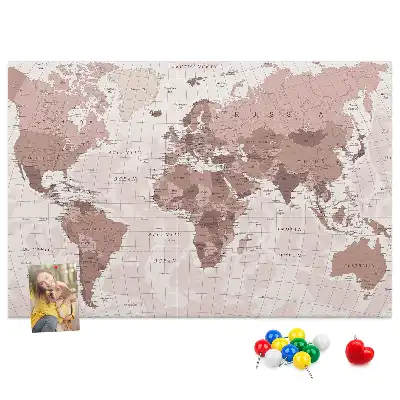 Korková tabule Politická mapa světa
