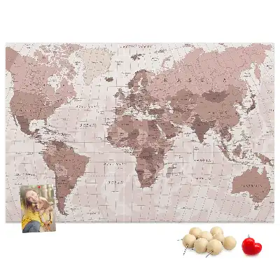 Korková tabule Politická mapa světa