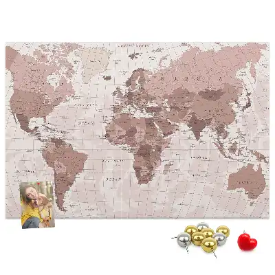 Korková tabule Politická mapa světa