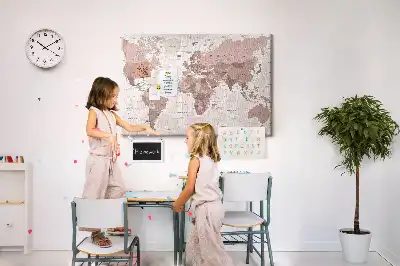 Korková tabule Politická mapa světa