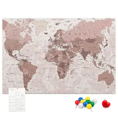 Korková tabule Politická mapa světa
