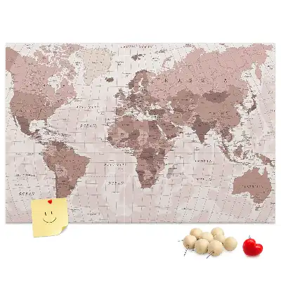 Korková tabule Politická mapa světa