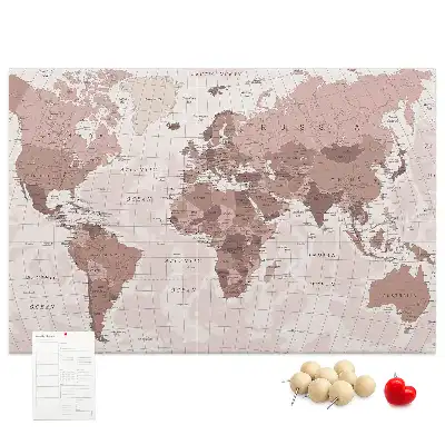 Korková nástěnka politická mapa světa
