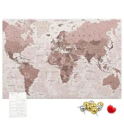 Korková tabule Politická mapa světa