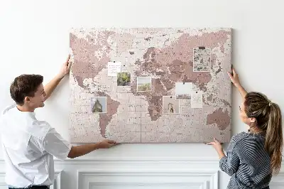 Korková tabule Politická mapa světa