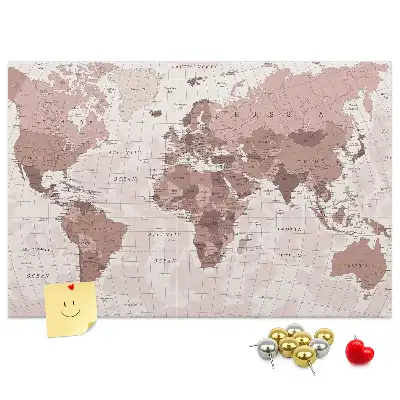 Korková nástěnka politická mapa světa