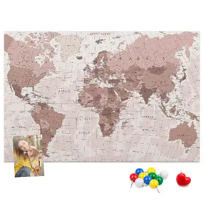 Korková tabule Politická mapa světa