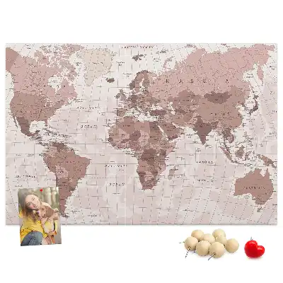 Korková tabule Politická mapa světa