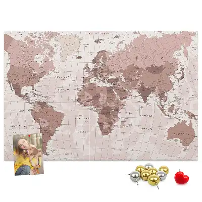 Korková nástěnka politická mapa světa