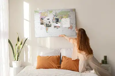 Nástěnka korková Politická mapa světa