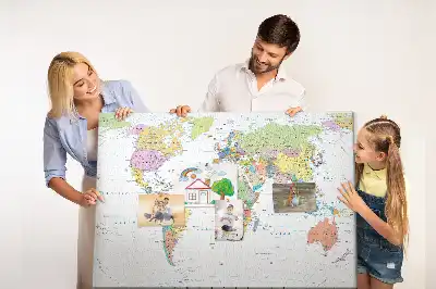 Nástěnka korková Politická mapa světa