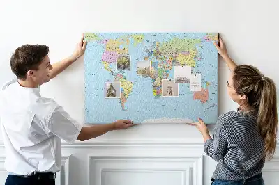 Korková tabule Politická mapa světa