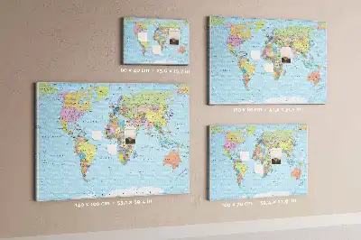 Korková tabule Politická mapa světa