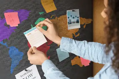 Nástěnka korková Mapa světa