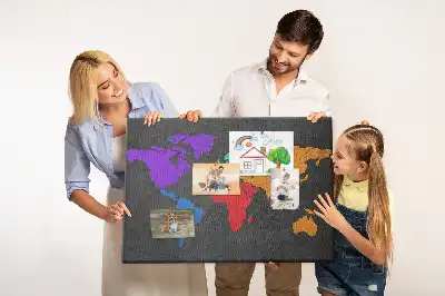 Nástěnka korková Mapa světa