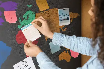 Nástěnka korková Mapa světa