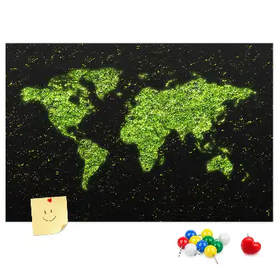 Nástěnka do dětského pokoje Mapa světa