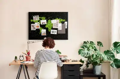 Nástěnka do dětského pokoje Mapa světa