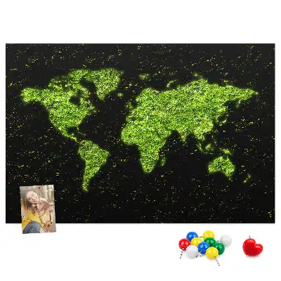 Nástěnka do dětského pokoje Mapa světa