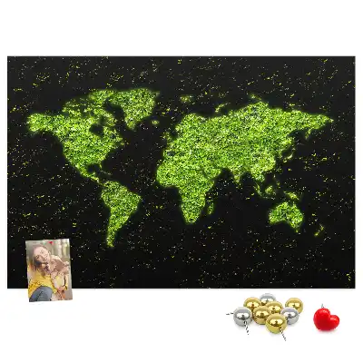 Nástěnka do dětského pokoje Celý zemský glóbus pevniny