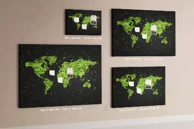 Nástěnka do dětského pokoje Mapa světa