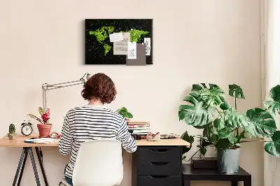 Nástěnka do dětského pokoje Mapa světa