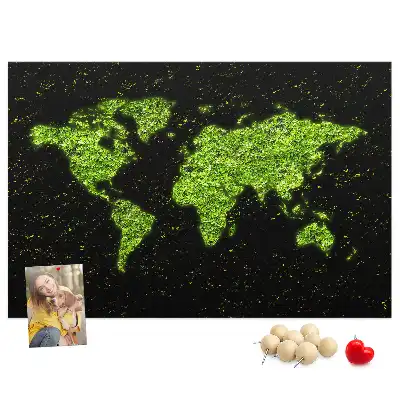 Nástěnka do dětského pokoje Celý zemský glóbus pevniny