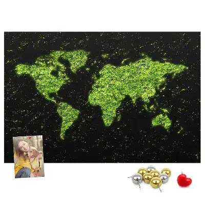 Nástěnka do dětského pokoje Mapa světa