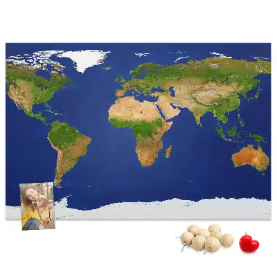 Korková nástěnná mapa světa