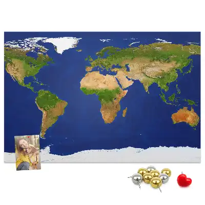 Korková nástěnná mapa světa