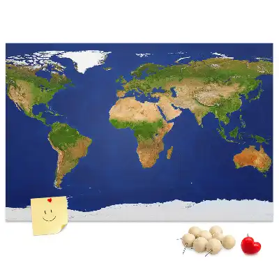 Korková nástěnná mapa světa
