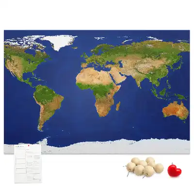 Korková nástěnná mapa světa