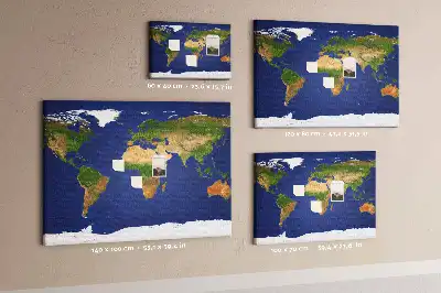 Korková nástěnná mapa světa
