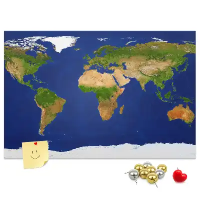 Korková nástěnná mapa světa
