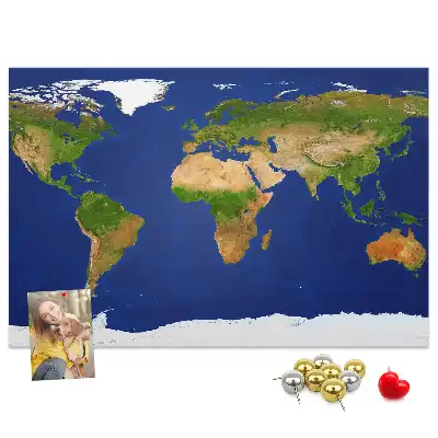 Korková nástěnná mapa světa
