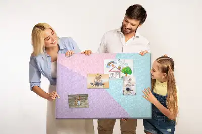 Korková nástěnka s pastelovým vzorem